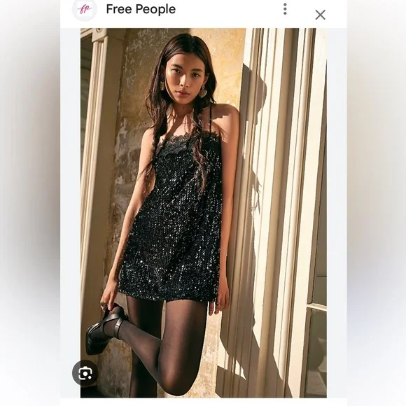 Free People Dresses Free People That Girl Sequin Slipworn Once